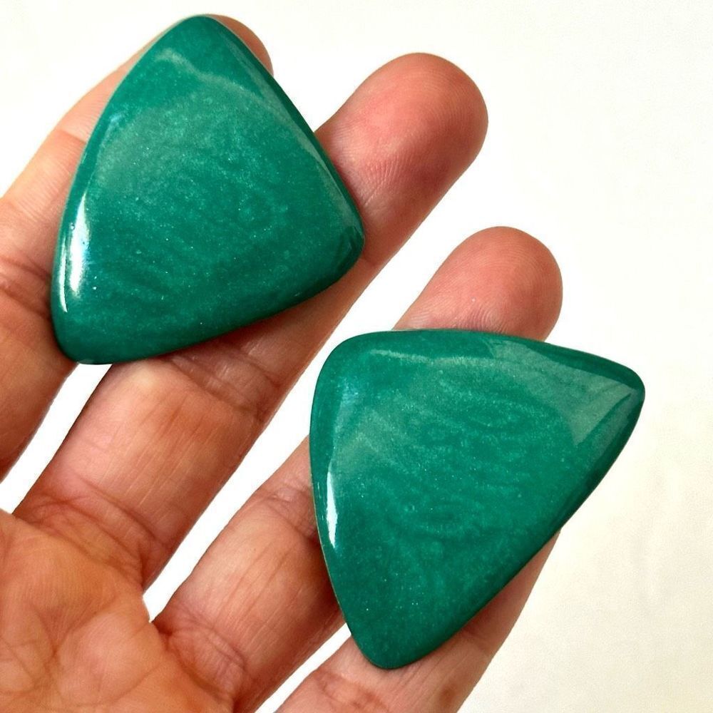 Edgar Berebi green vintage triangle earrings